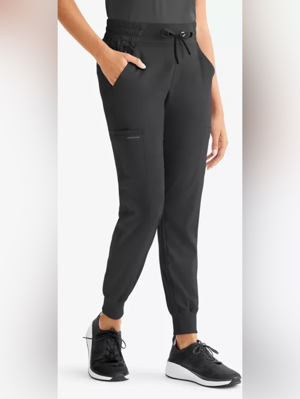 🖤HEALING HANDS HH WORKS WOMENS BLK SCRUB JOGGERS SIZE 2X🖤